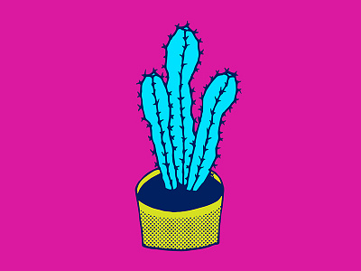 Cactus 06 cactus decor doodle drawing illustration nature plant pop art succulent