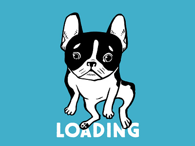 Bored Frenchie bored dogs life doodle drawing french bulldog frenchie idling illustration loading morning mood pets life space out