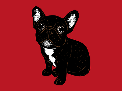 Cute Brindle Frenchie Puppy animal brindle frenchie cute dog drawing french bulldog illustration pets life pop art puppy love