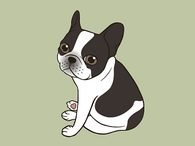 Say hello to the cute double hooded pied French Bulldog animal canine cute dog digital art dog lover double hooded pied frenchie drawing french bulldog frenchie illustration pet puppy