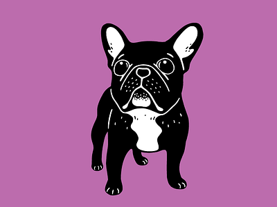 Super cute brindle French Bulldog Puppy brindle frenchie cute dog dog lover drawing french bulldog frenchie puppy illustration pet