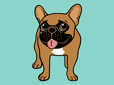 Black Mask Fawn French Bulldog is ready to play black mask frenchie cute frenchie dog drawing fawn frenchie french bulldog frenchie lover illustration pet puppy