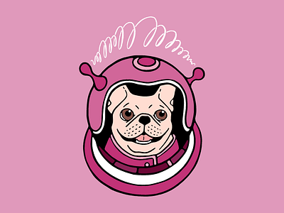 The adventure of a cute Frenchie spaceman