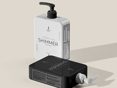 Shimmer Bottle Design beauty beauty salon bottle branding design luxury organic packaging