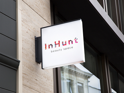 InHunt | Beauty space in Kyiv beauty space branding graphic design logo pop art