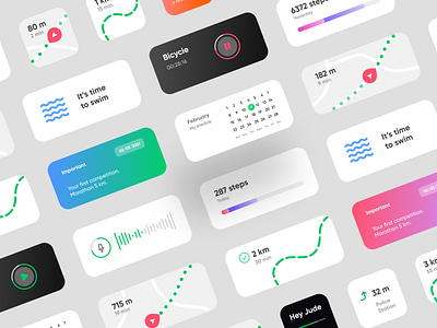 UI Kit for personal organizer chart components dashboad elements form icon kit map menu minimal notification player popup saas teaser ui uikit uiux ux voice assistant