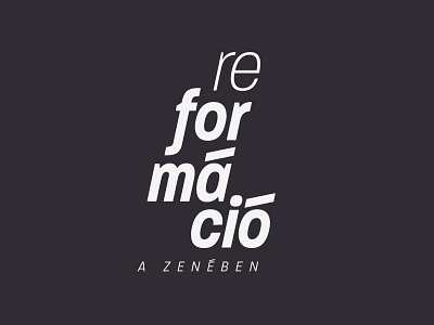 re-formacio display font music poster title treatment type