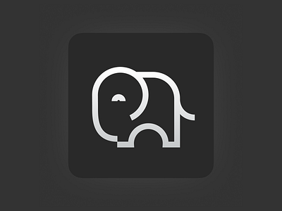 DailyUI 005 app dailyui elephant icon logo minimalism simple vector