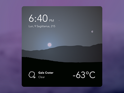 Mars Weather Dashboard Widget