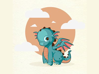 Baby Dragon dragon illustration illustrator vector