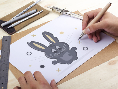 Bunny illustration illustration mockup project vector