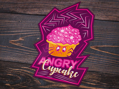 Cupcake sticker adobe illustrator illustration mockup project sticker design vector