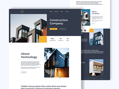 Construction Company Landing Page by Azizbek Vakhobov on Dribbble