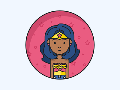 Wonder Woman illustration pink superhero vector woman wonder woman