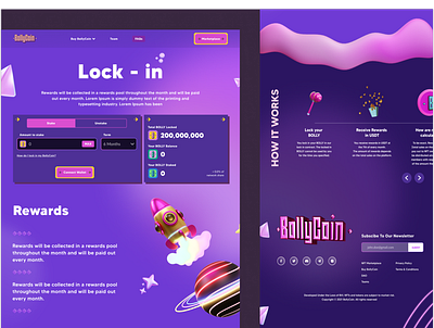 Bollycoin landing page 3d animation app best crypto design branding crypto crypto coin crypto design cyrpto dashborad design graphic design illustration logo motion graphics ui