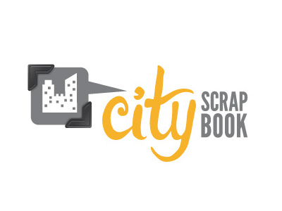 City Scrapbook hand lettering illustration logo