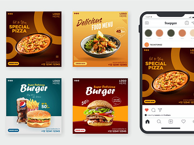 Food Social Media Post advertise banner design branding design graphic design social media social media post