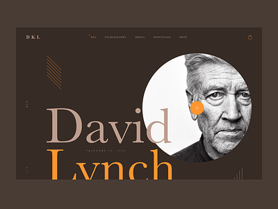 David Lynch Microsite dark decoration design home landing layout light play typo web web design webdesign website