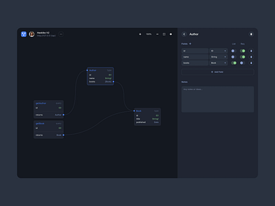 GQL Editor UI - Dark vs Light clean code coding controls dark design editor form graph graphql layout light list minimal sidebar sidebar navigation simple toggles ui visual editor