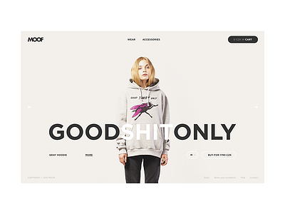 MOOF Clothing Landing Page