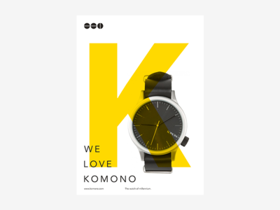 Komono Poster ad clean design minimal minimalistic poster print simple watches