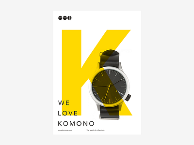 Komono Poster ad clean design minimal minimalistic poster print simple watches