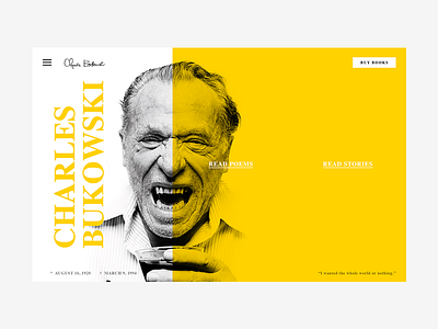 Charles Bukowski Landing Page