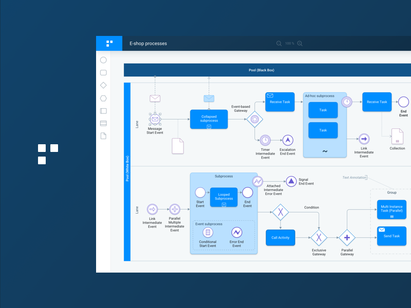 BPMN Editor by Franta Toman on Dribbble