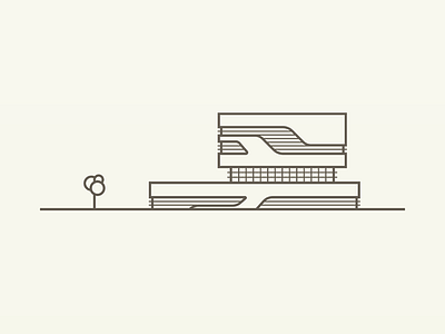 Brutal Architecture Illustration architecture brutal brutalism illustration minimalism outline simple