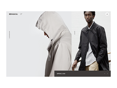 Makia Landing Page / Design Concept clean landing minimalism minimalistic shop ui ui design user interface web website