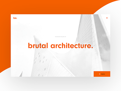 Ba Homepage architecture clean design landing layout minimal minimalism ui user ux web webdesign