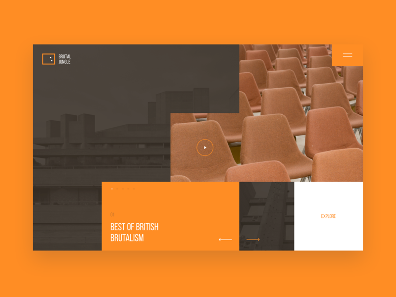 Brutal Jungle - Concept clean design landing layout layout design minimal minimalism typography ui ux web webdesign website