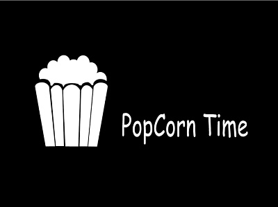 PopCorn Time logo design app branding design graphic design illustration logo typography ui ux vector