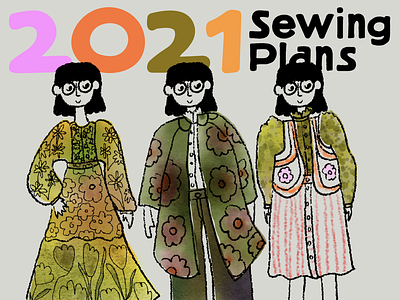 2021 Sewing Plans Illustration illustration