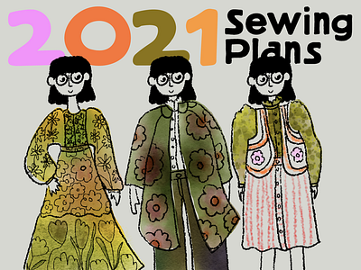 2021 Sewing Plans Illustration