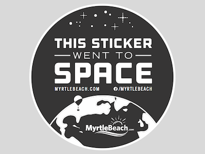 Sticker Design illustration illustrator myrtle beach space sticker vector