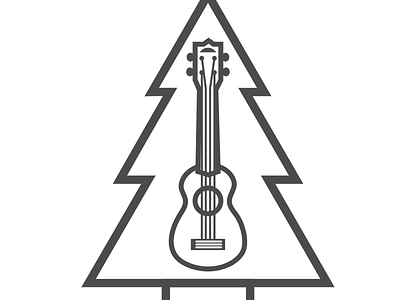 Ukulele in a tree illustration lines uke ukulele vector