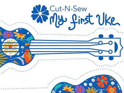 Making something fun cut n sew flowers toy uke ukulele