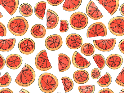 Blood Oranges blood orange fabric fruit orange repeat surface design wallpaper