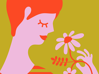 Color change flower illustration illustrator self portrait skillshare