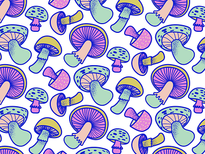 Pastel Mushrooms