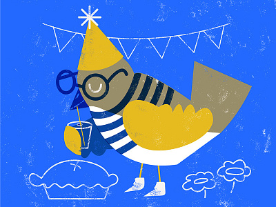 Birthday Birdsday! No. 19 art bird birdsday birthday children illustration illustration project