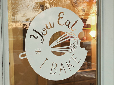 You Eat, I Bake Logo in action bakery branding identity logo