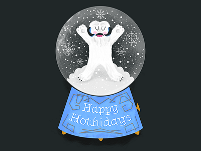 Happy Hothidays snow Globe holiday hoth snow globe star wars wampa winter