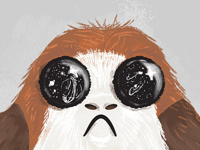 Birdsday No. 30 bird birdsday children illustration force galaxy illustration porg project space star wars