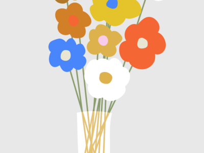 Flowers in a vase flowers illustration