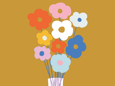 Flowers in a vase flowers illustration
