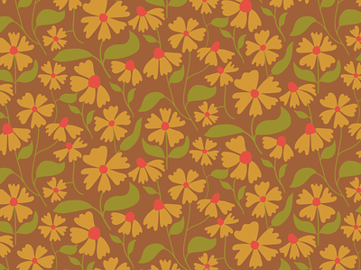 Coreopsis repeat pattern surface design