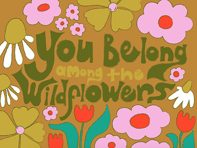 Tom Petty floral flowers illustration tom petty wildflowers