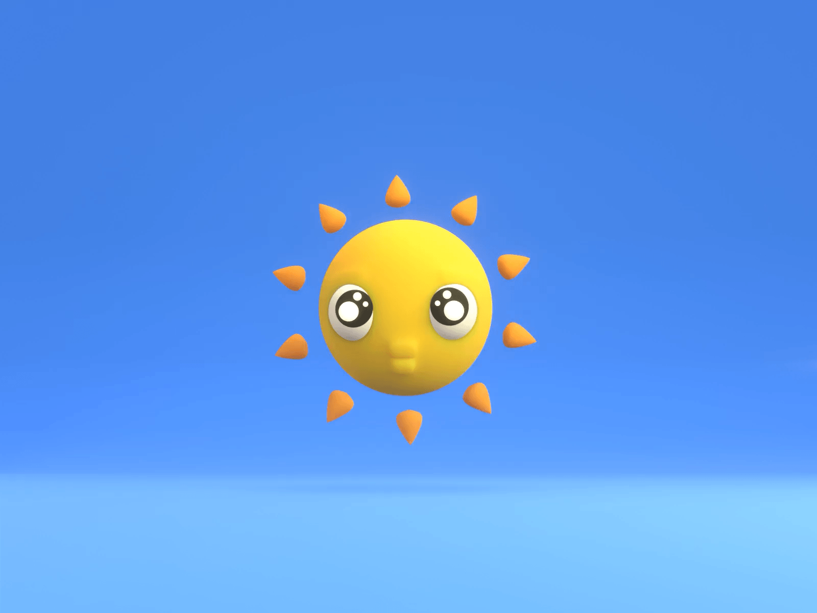 Sunny - Kids weather app 3d 3d animation animation blender character colorful eevee icon kids sun sunny weather